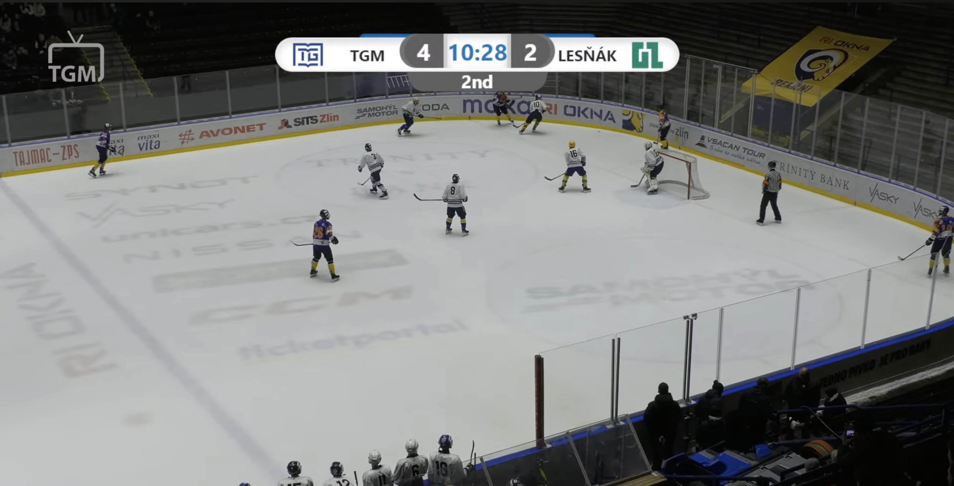 Game action between TGM and Lesňák