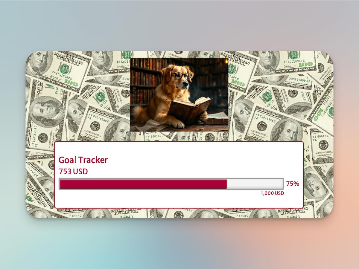 A fundraising tracker created with Keepthescore.com