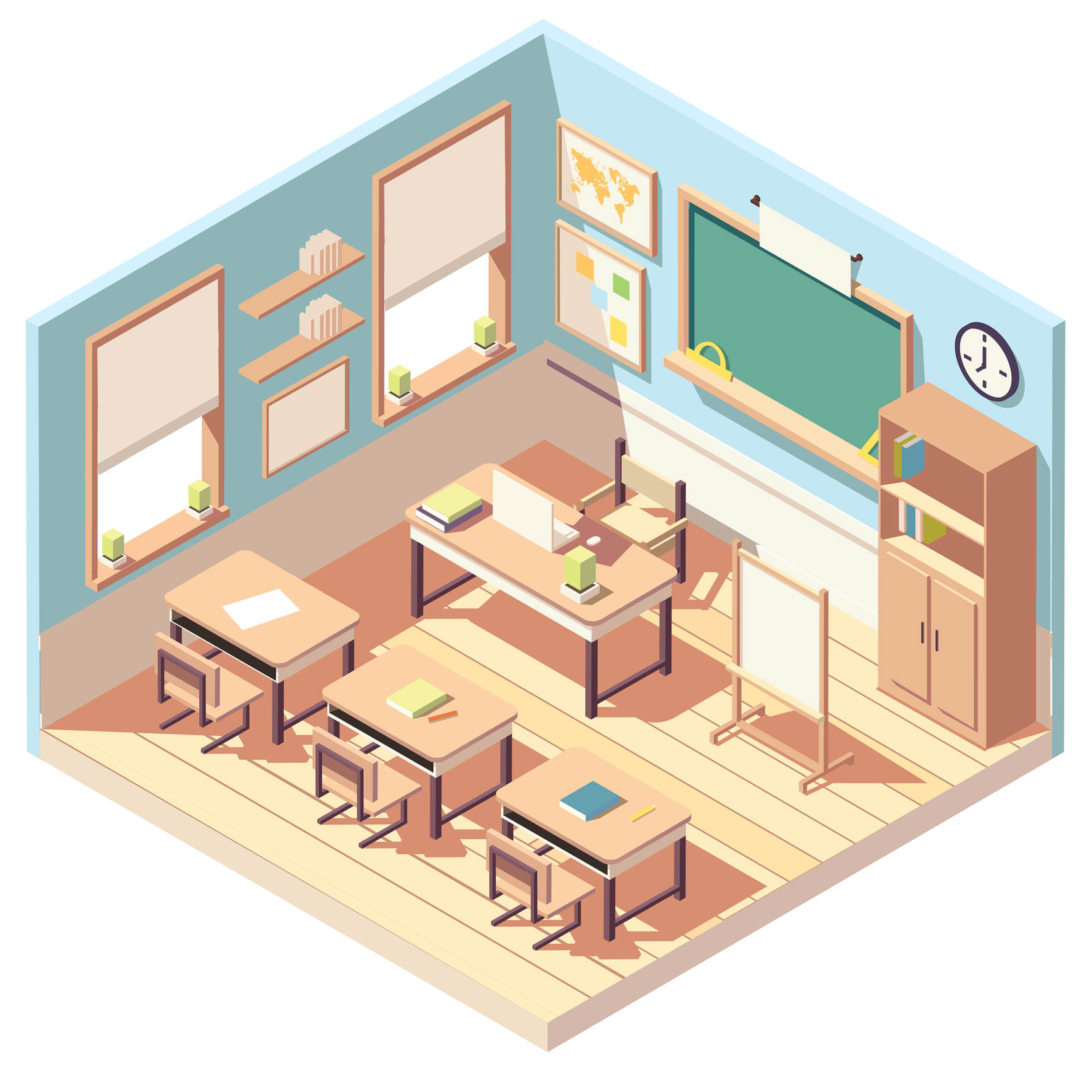Isometric classroom
