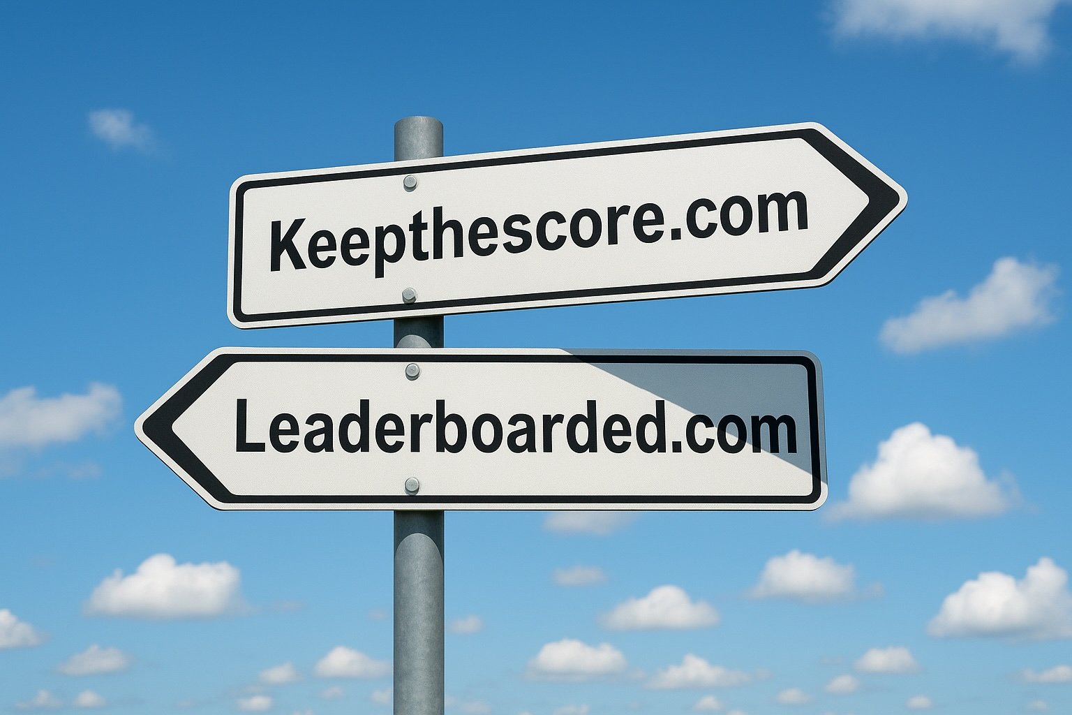 KeepTheScore is splitting into two focused domains: Keepthescore.com for sports scoreboards and Leaderboarded.com for leaderboards and trackers. Here's what this means for you.