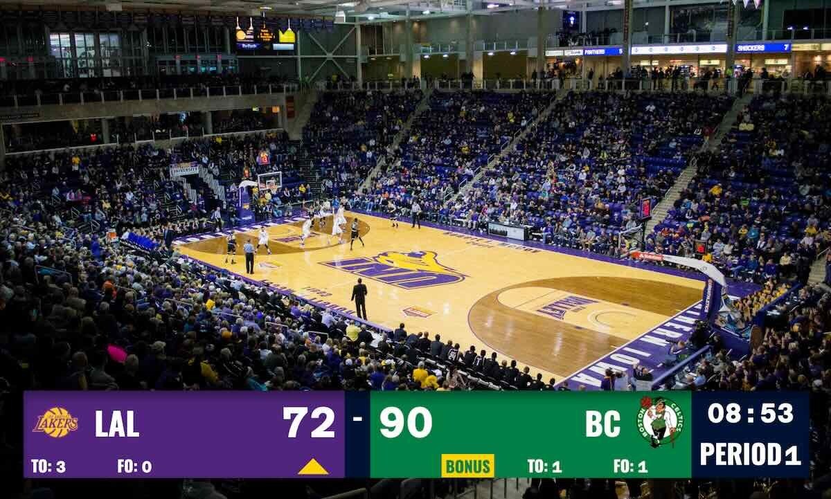 Basketball scoreboard overlay in OBS