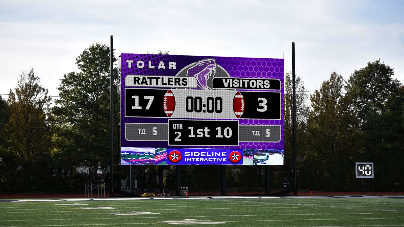 A video scoreboard