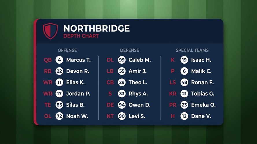 Depth Chart &mdash; concept design, not built yet