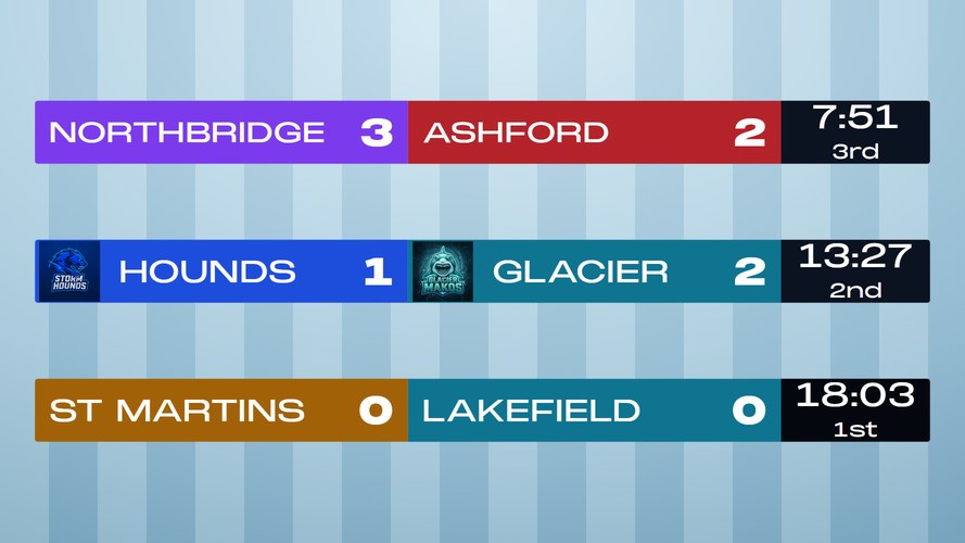 Hockey Stream Overlay - Clean hockey scoreboard overlay for OBS, Streamlabs and vMix. Score, period and game clock on...