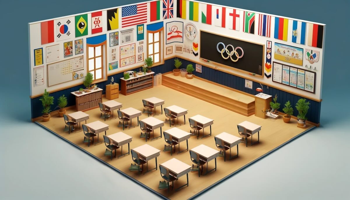 Feature screenshot: Classroom Olympics style competition leaderboard