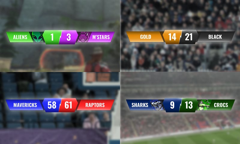 Feature screenshot: A versatile score overlay