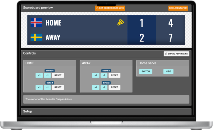 High-quality badminton scoreboard and score counter