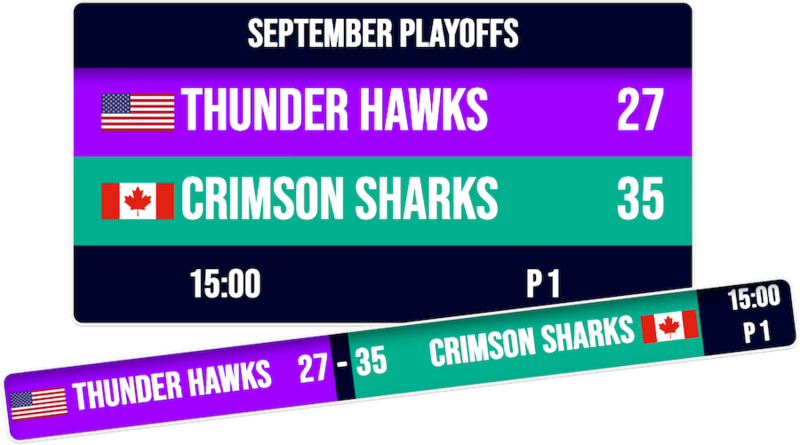 High-quality multisport scoreboard and score counter