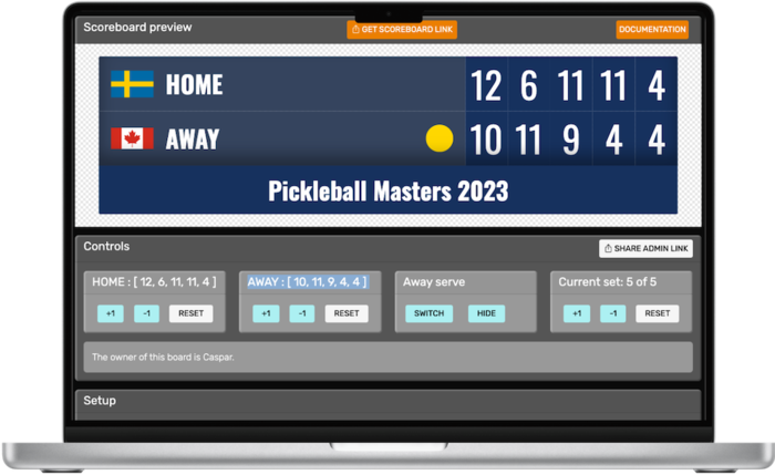 High-quality pickleball scoreboard and score counter