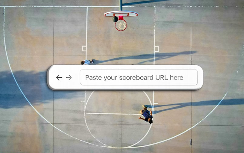 Feature screenshot: Cloud-based scoreboard vs traditional software comparison