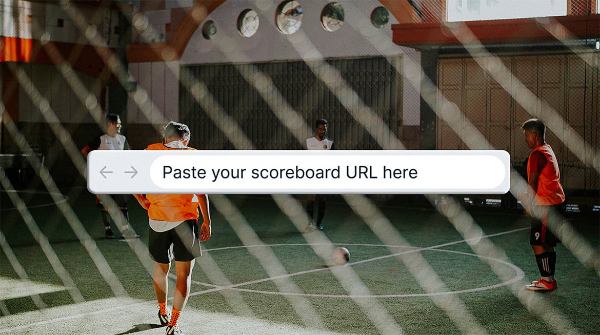 Feature screenshot: Cloud-based scoreboard vs traditional software comparison