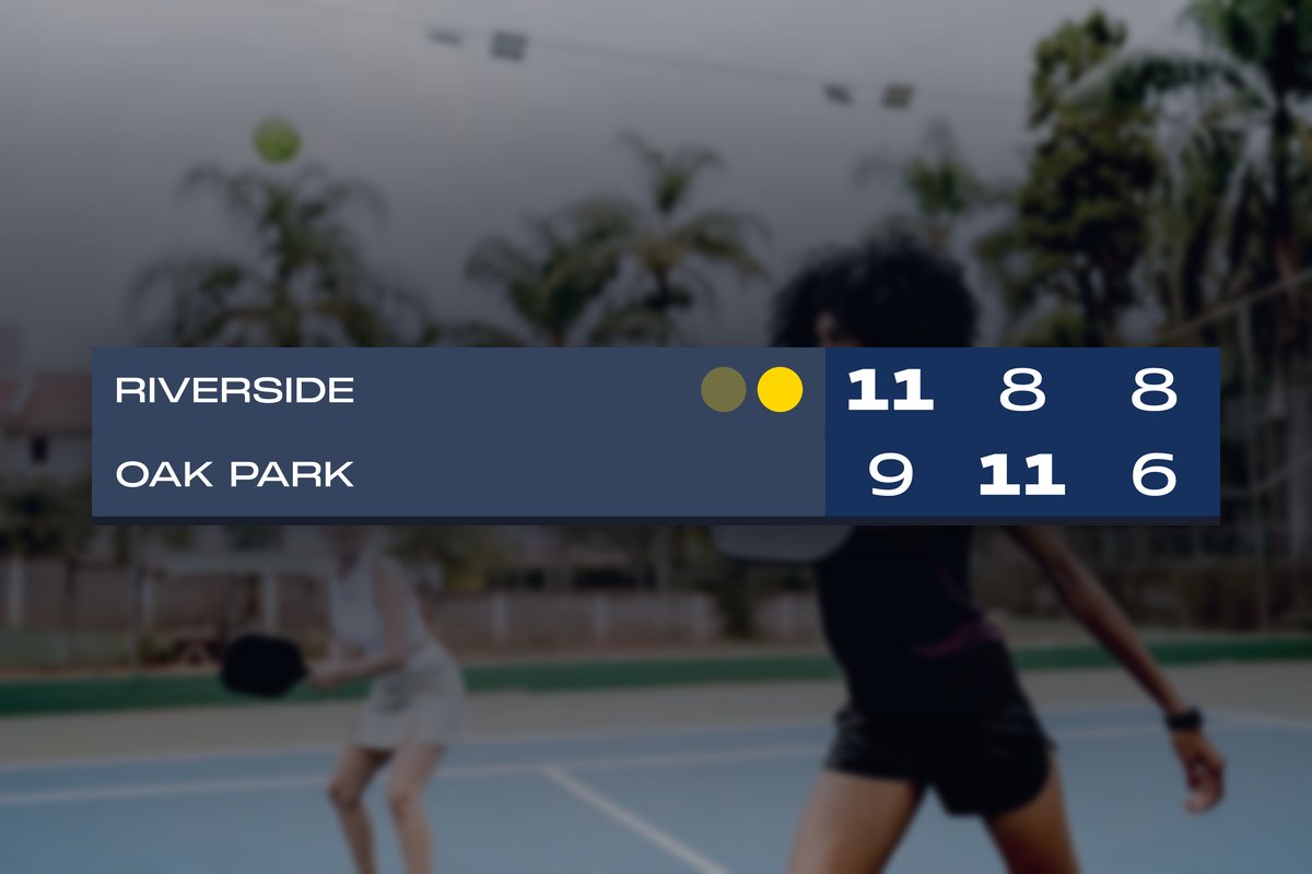 Feature screenshot: A pickleball scoreboard showing the side-out score with the second-server indicator lit