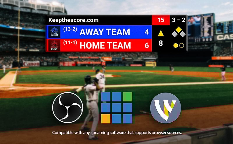Feature screenshot: Multiple streaming software logos showing compatibility