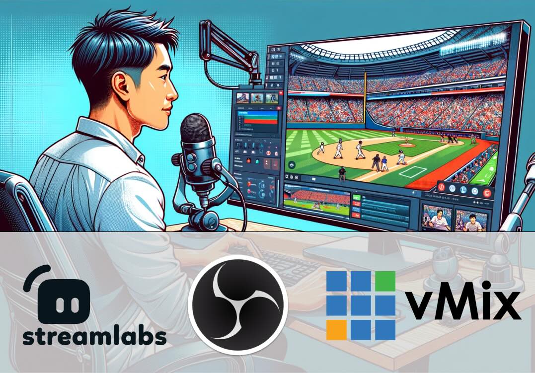 Streamin a sports game using OBS, vMix and Streamlabs
